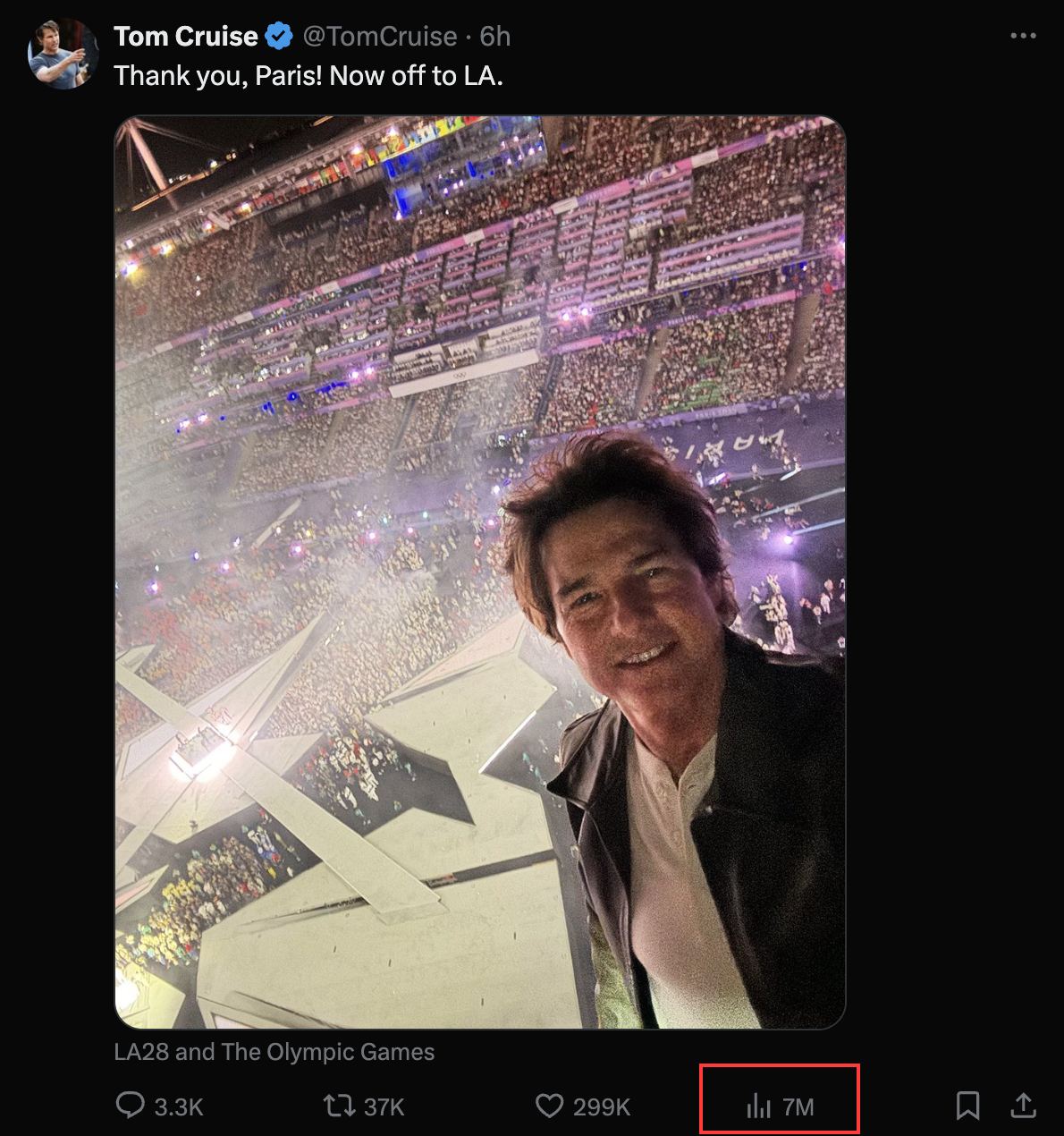 Bức ảnh selfie 7 triệu view của Tom Cruise trước khi nhảy từ độ cao 50m ở Lễ bế mạc Olympic- Ảnh 2.