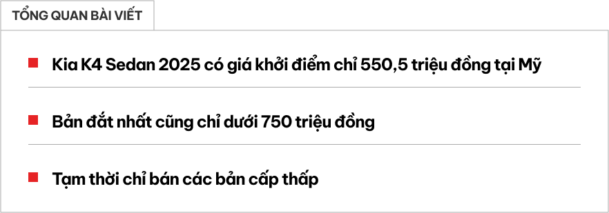 Kia K4 2025 chốt giá rẻ bất ngờ: Quy đổi từ 550 triệu đồng, cao nhất chỉ 750 triệu, chờ ngày về Việt Nam- Ảnh 1.