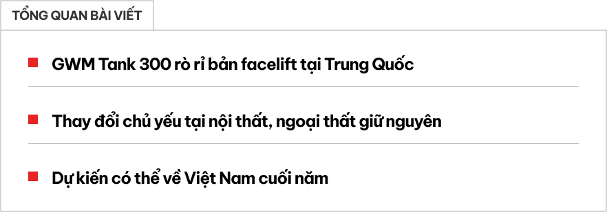 Chưa về Việt Nam, GWM Tank 300 rục rịch có bản nâng cấp lớn: Màn hình to hơn, mạnh hơn 400 mã lực- Ảnh 1.