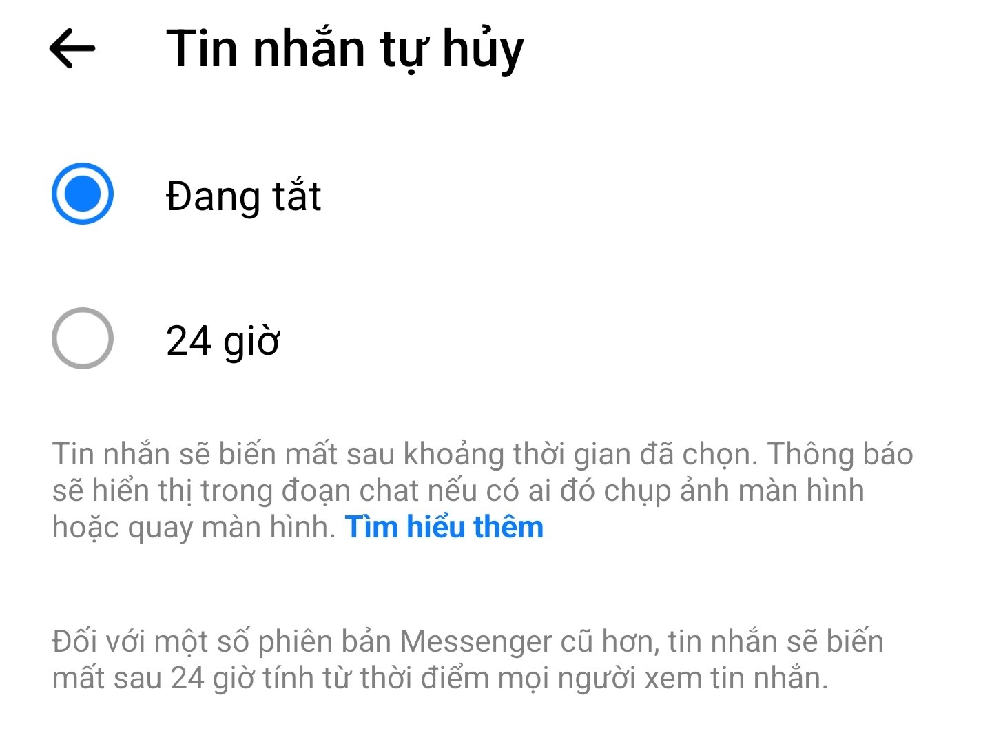 Cách bật tính năng "siêu bảo mật"  trên Messenger và Zalo: Gửi tin nhắn tự động xoá, gửi thông báo khi người nhận chụp màn hình tin nhắn - Ảnh 2.