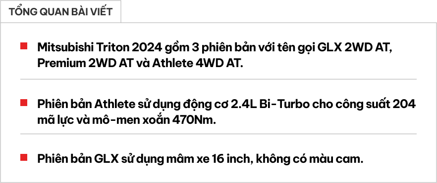 Mitsubishi Triton 2024 lộ thông tin: 3 phiên bản, có động cơ Bi-Turbo 204 mã lực đấu Ford Ranger Wildtrak- Ảnh 1.