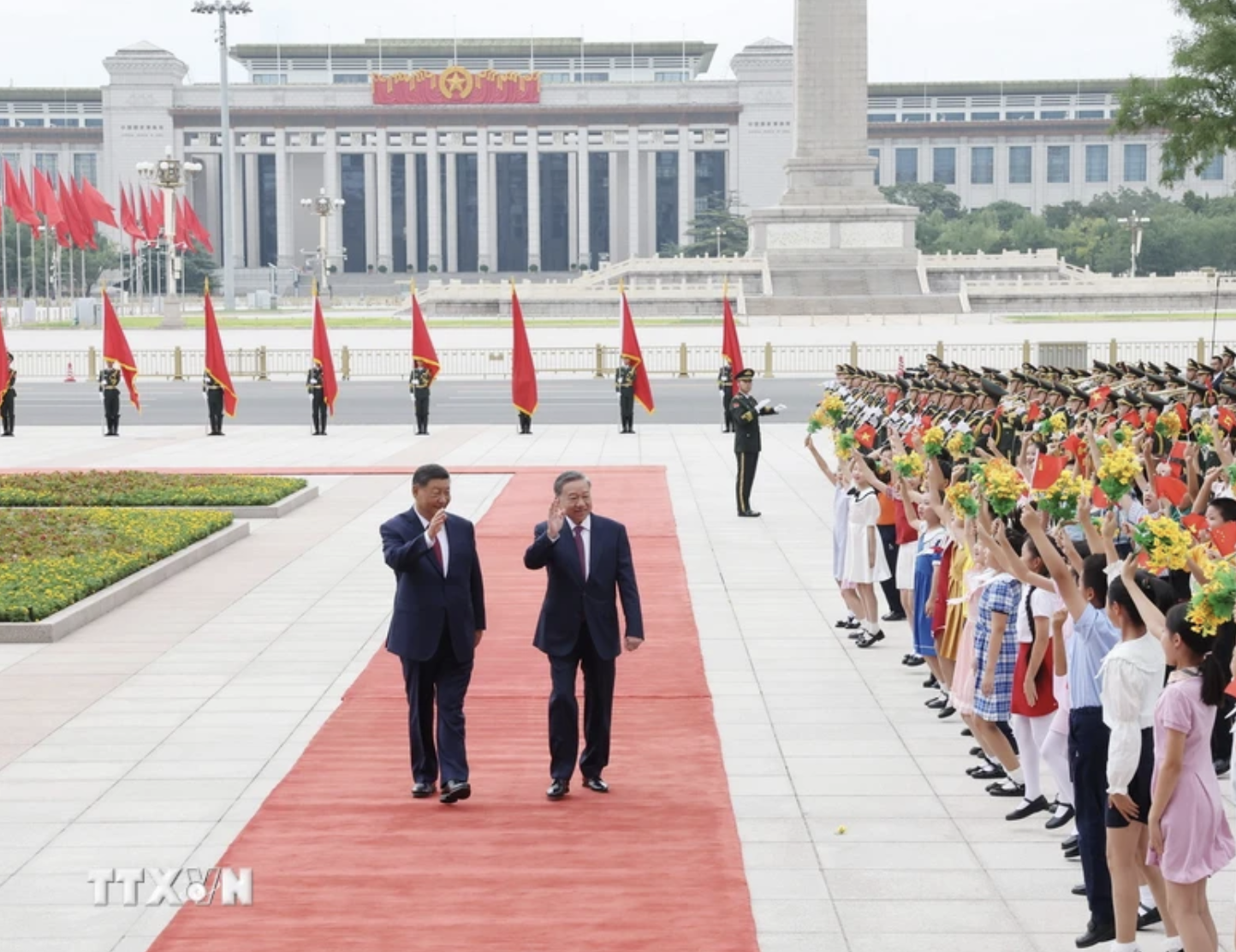 Lễ đón Tổng Bí thư, Chủ tịch nước Tô Lâm và Phu nhân- Ảnh 5.