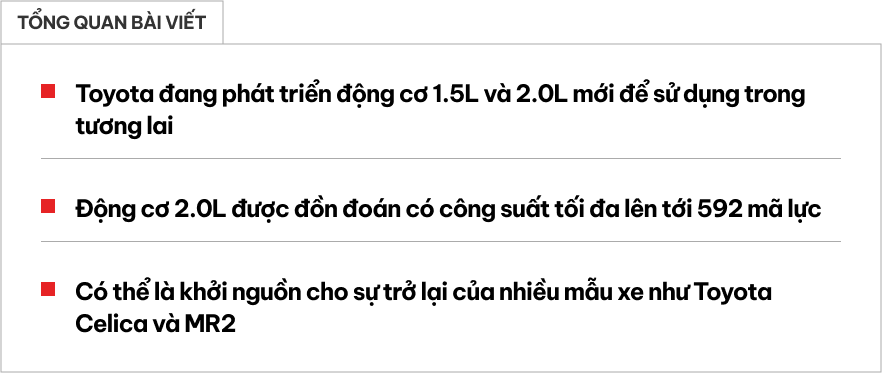 Toyota làm máy xăng 2.0L mạnh gần 600 mã lực, trang bị cho mẫu xe huyền thoại này- Ảnh 1.