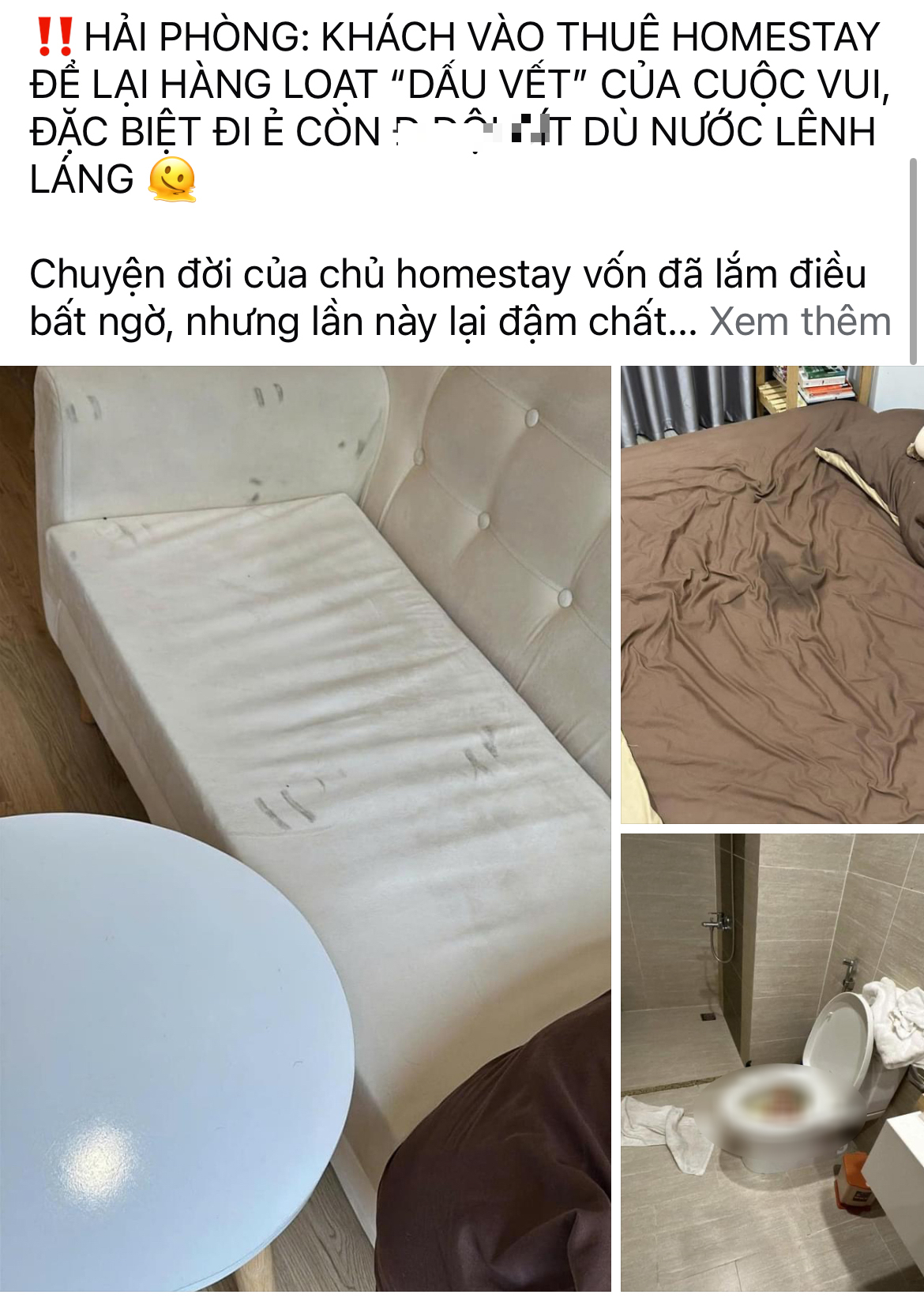 Chủ homestay ở Hải Phòng khóc thét trước &quot;bãi chiến trường&quot; mà khách thuê để lại, nhiều trường hợp còn kinh khủng hơn thế - Ảnh 1.