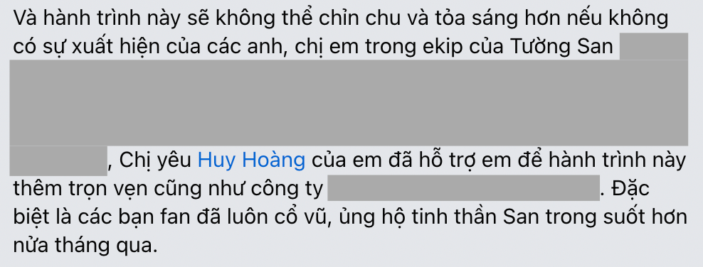 Tường San không cảm ơn Huy Hoàng, bị netizen phản ứng dữ dội mới vội "chữa cháy"- Ảnh 4.