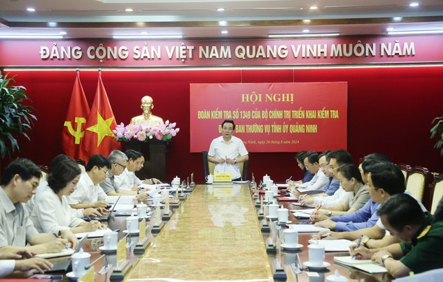 Đòan kiểm tra Bộ Chính trị làm việc với Ban Thường vụ tỉnh ủy Quảng Ninh - Ảnh 1.