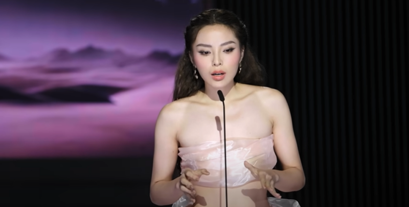 Kỳ Duyên “hiện nguyên hình” trong phần thi ứng xử Miss Universe Vietnam- Ảnh 3.