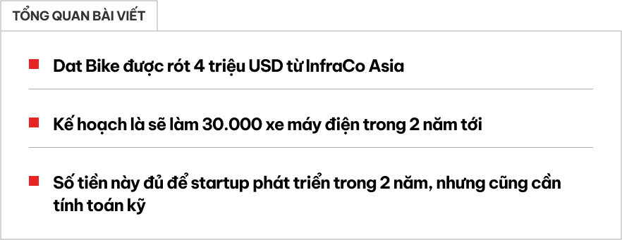 Hãng xe máy điện Việt Nam Dat Bike nhận 4 triệu USD: Ai đứng sau, để làm gì và có phải ‘muối bỏ bể’?- Ảnh 1.