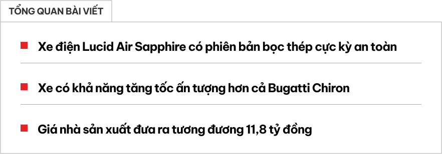 Xe bọc thép nhanh nhất thế giới: Động cơ điện mạnh tới hơn 1.200 mã lực, lớp giáp siêu nhẹ mà 'bền hơn thép chống đạn thông thường cả chục lần'- Ảnh 1.