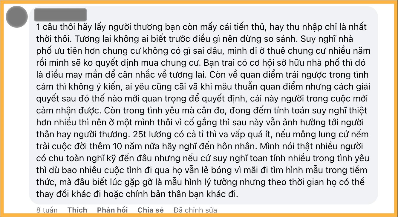 25 tuổi kiếm 60 triệu/tháng, sổ tiết kiệm 1 tỷ đồng cảm thấy bế tắc với bạn trai sống an phận vì đã có phần thừa kế nhà 9 tỷ- Ảnh 9.