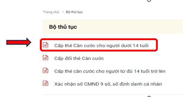 Hướng dẫn nộp hồ sơ trực tuyến đề nghị cấp thẻ Căn cước cho trẻ dưới 6 tuổi- Ảnh 7.