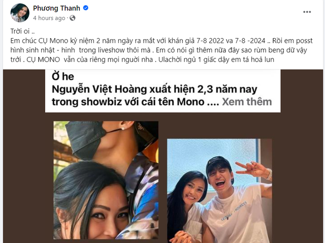 Chuyện Phương Thanh “hẹn hò” MONO kém 27 tuổi: Từ bài đăng gây sốc đến hiểu lầm khiến chính chủ phải lập tức đính chính!- Ảnh 6.