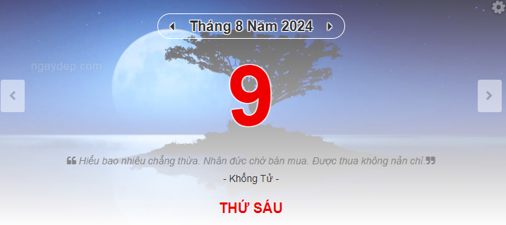 Lịch âm 9/8 - Xem lịch âm ngày 9/8- Ảnh 1.