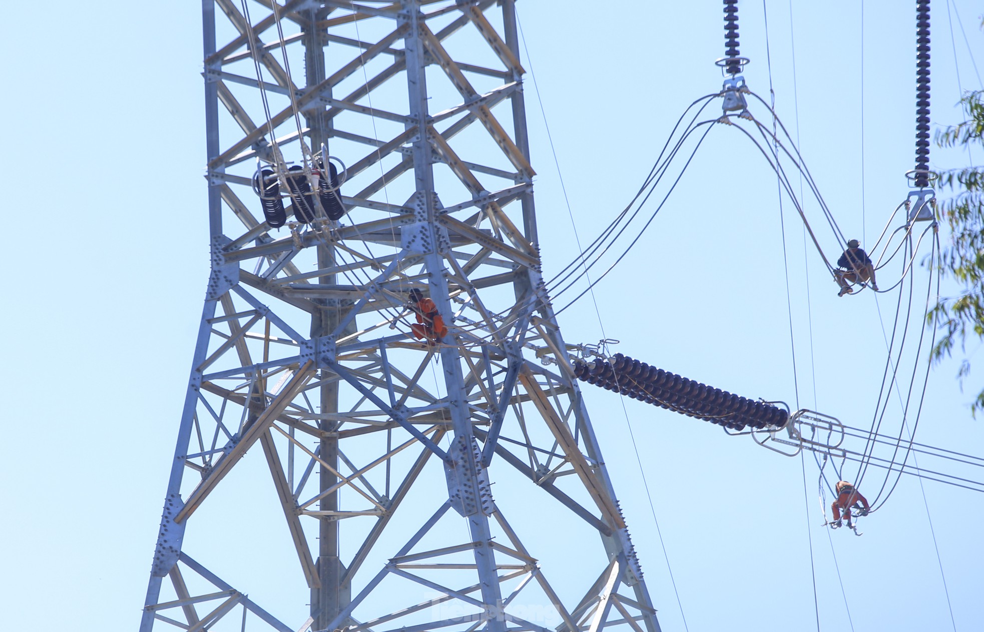 Clip người nhện đi như xiếc trên đường dây 500kV qua Hà Tĩnh - Ảnh 15.