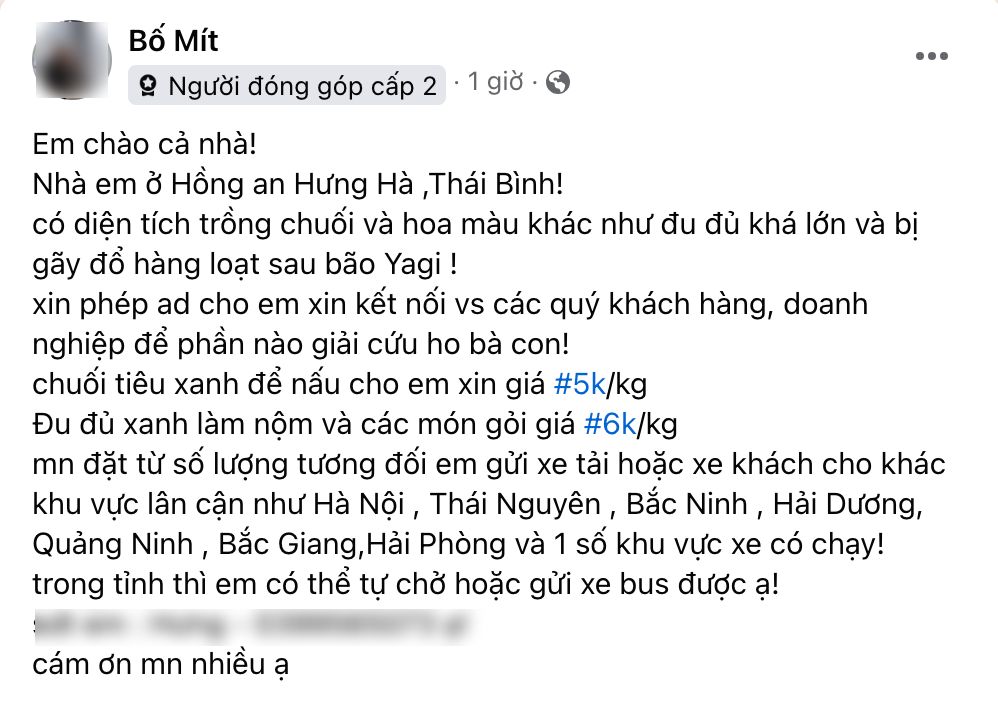 Dân tình khắp nơi kêu gọi giải cứu nông sản giúp đỡ bà con sau bão- Ảnh 10.