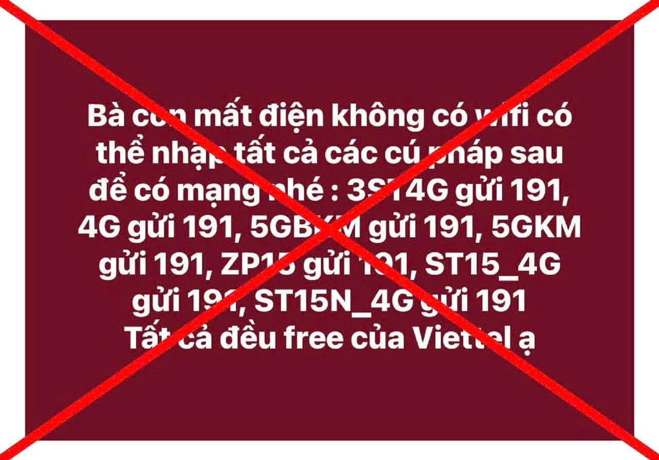 Sự thật về tin nhắn sọan cú pháp 191 để có wifi miễn phí từ Viettel Telecom - Ảnh 1.