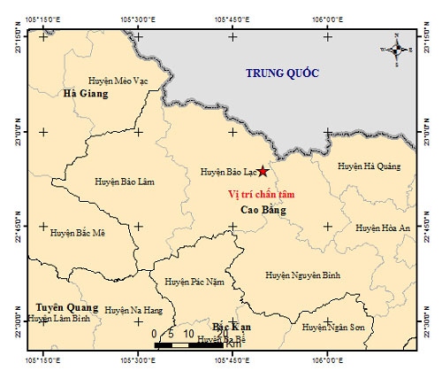 Xảy ra động đất 2.5 Độ richter tại huyện Bảo Lạc , Cao Bằng - Ảnh 1.