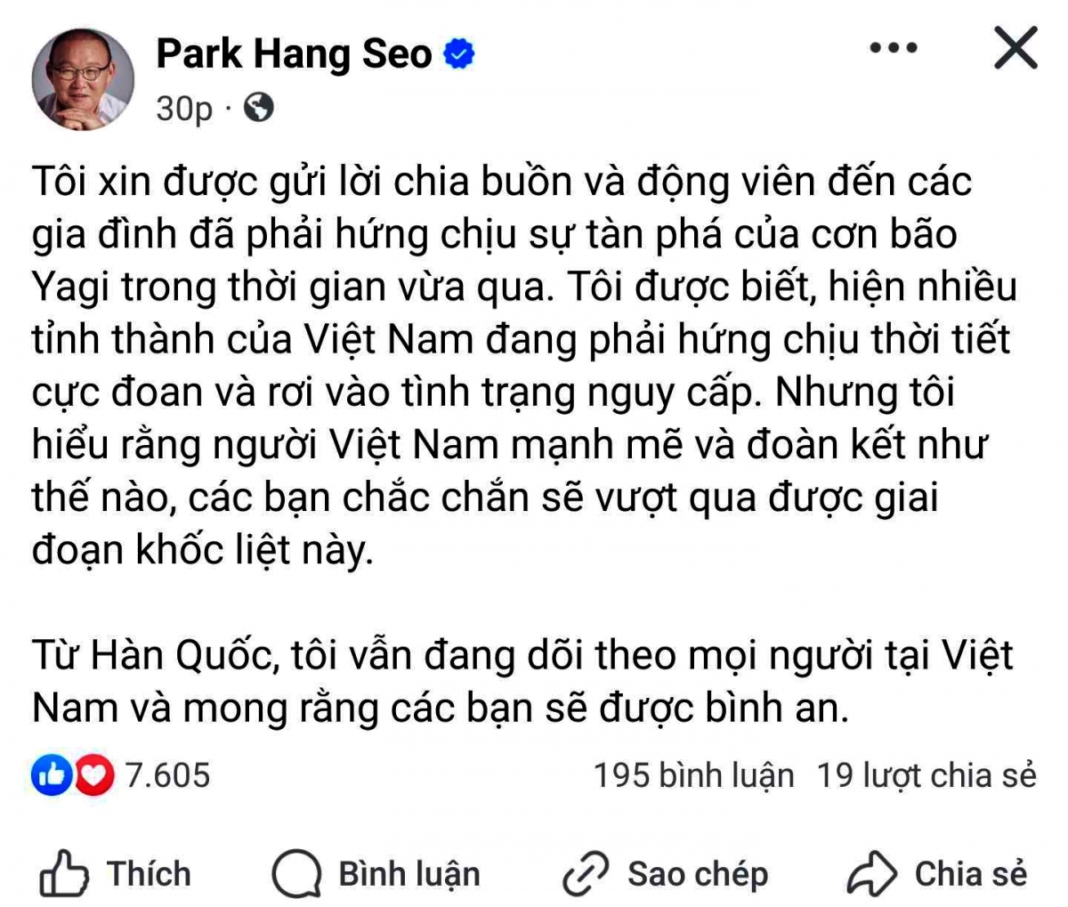 Tin bóng đá tối 10/9: HLV Park Hang-seo gây xúc động; HAGL bổ sung 8 tân binh trước V.League 2024/25