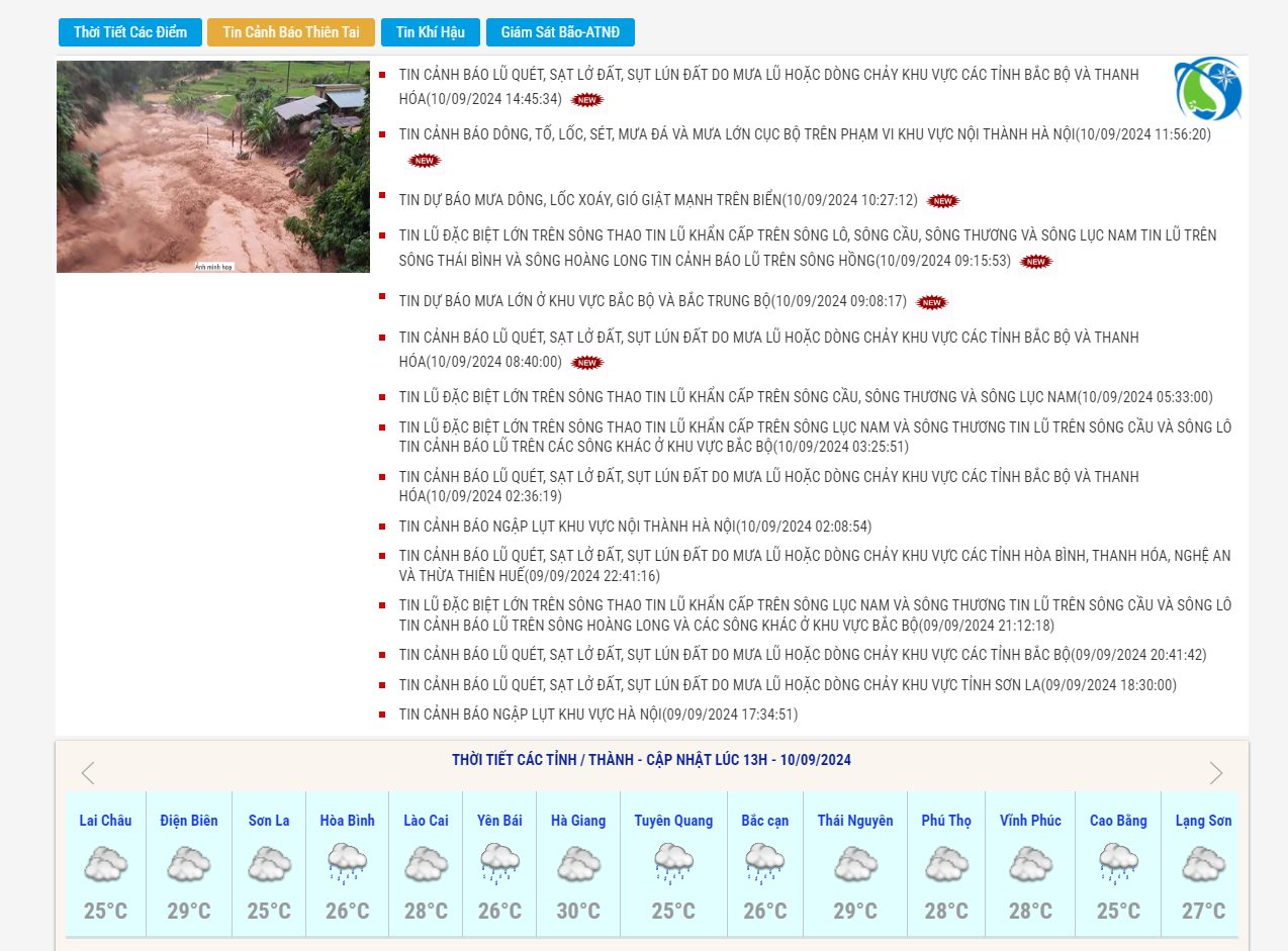 Hướng dẫn cập nhật thông tin thiên tai liên tục trên tòan quốc - Ảnh 2.