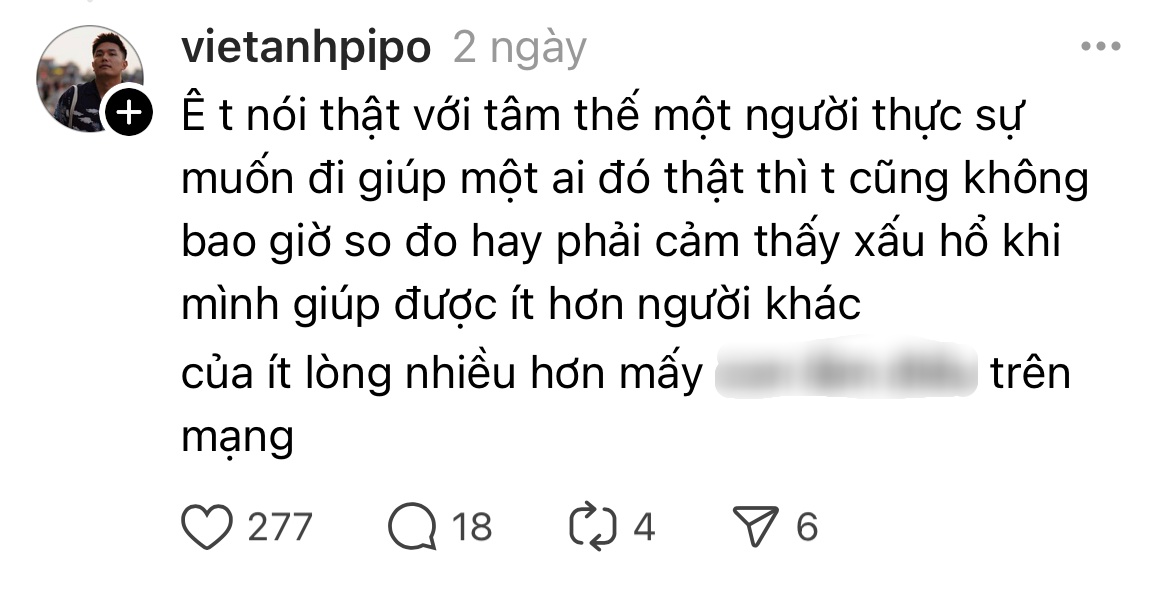 Việt Anh Pí Po rút lời xin lỗi giữa bão phẫn nộ, loạt status nói đạo lý về từ thiện bị đào lại- Ảnh 4.