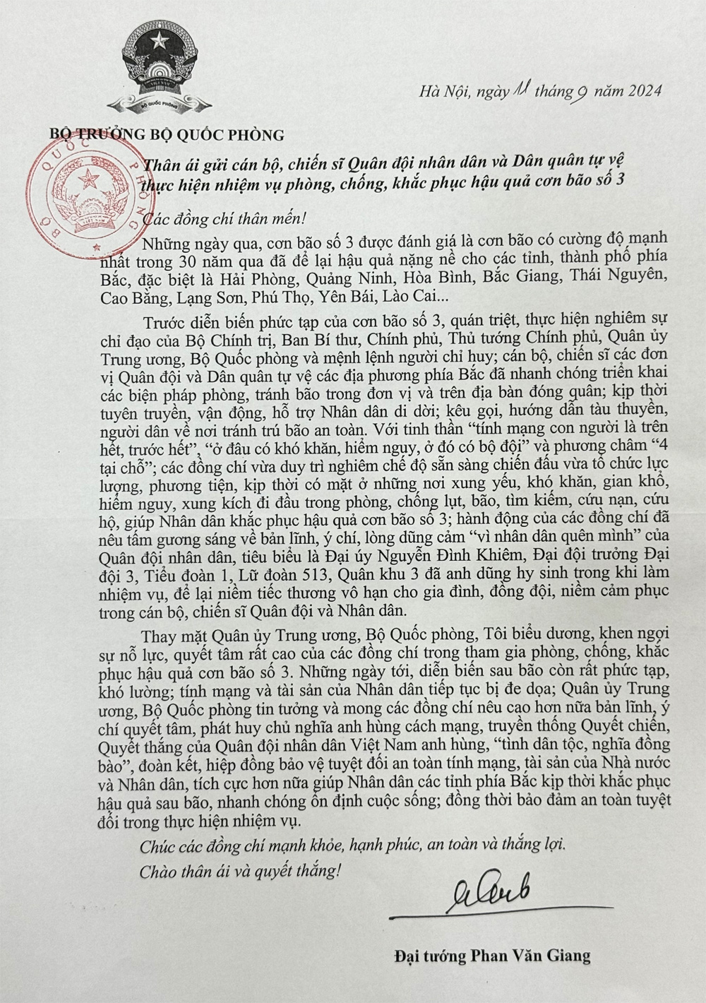 Đại tướng Phan Văn Giang: Ở đâu có khó khăn, hiểm nguy, ở đó có bộ đội- Ảnh 2.