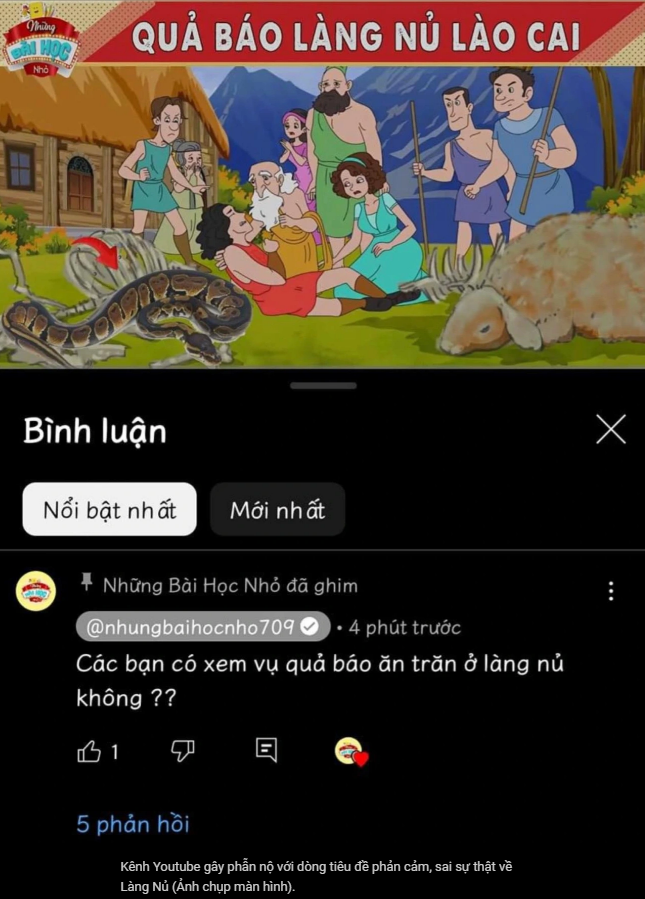 Phẫn nộ câu view: Kênh Youtube "Những bài học nhỏ" đăng tải video với tiêu đề sai sự thật ở Làng Nủ Lào Cai- Ảnh 1.