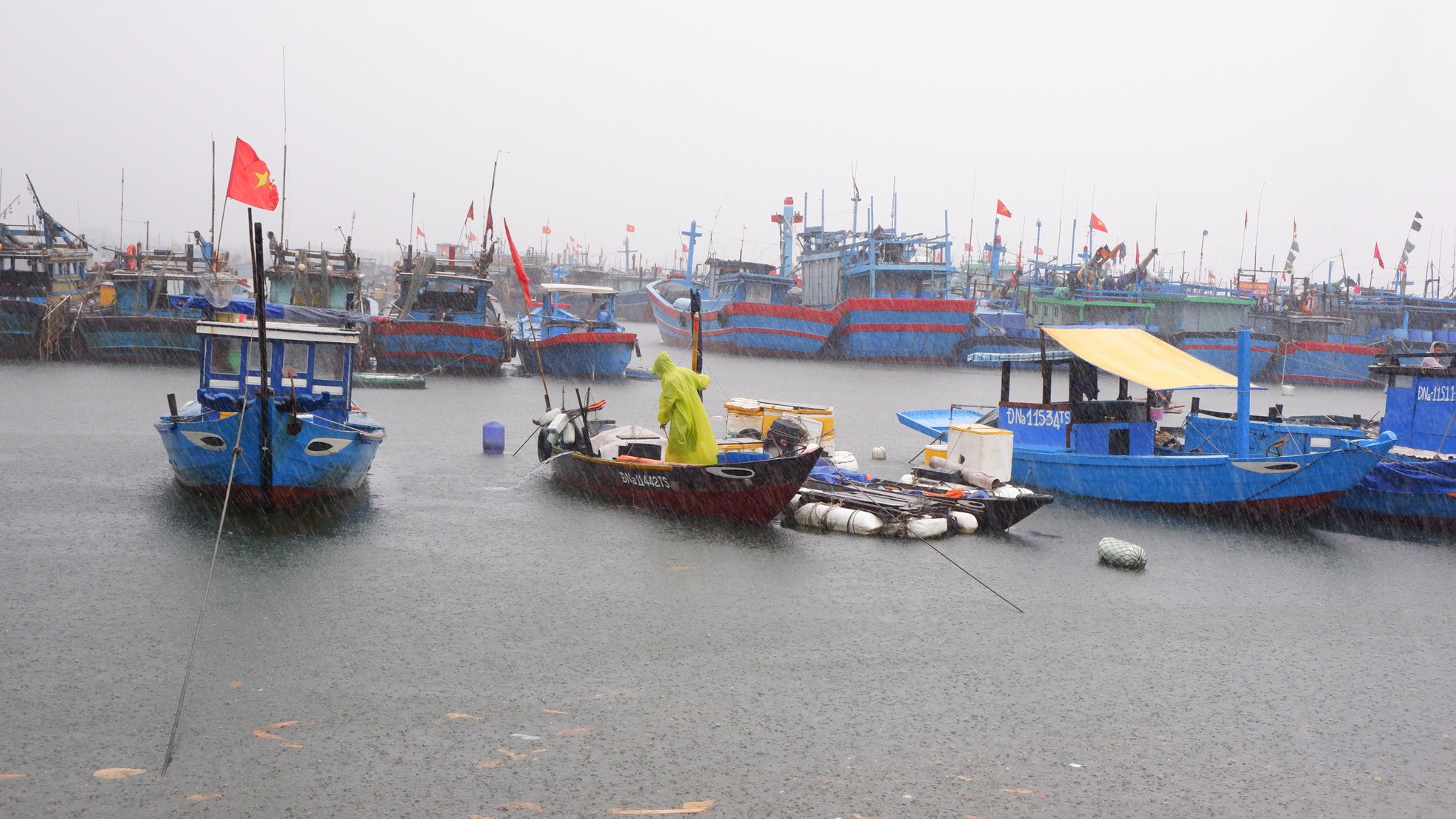 Gió giật liên hồi , ngư dân Đà Nẵng chạy đua trú bão số 4 - Ảnh 5.