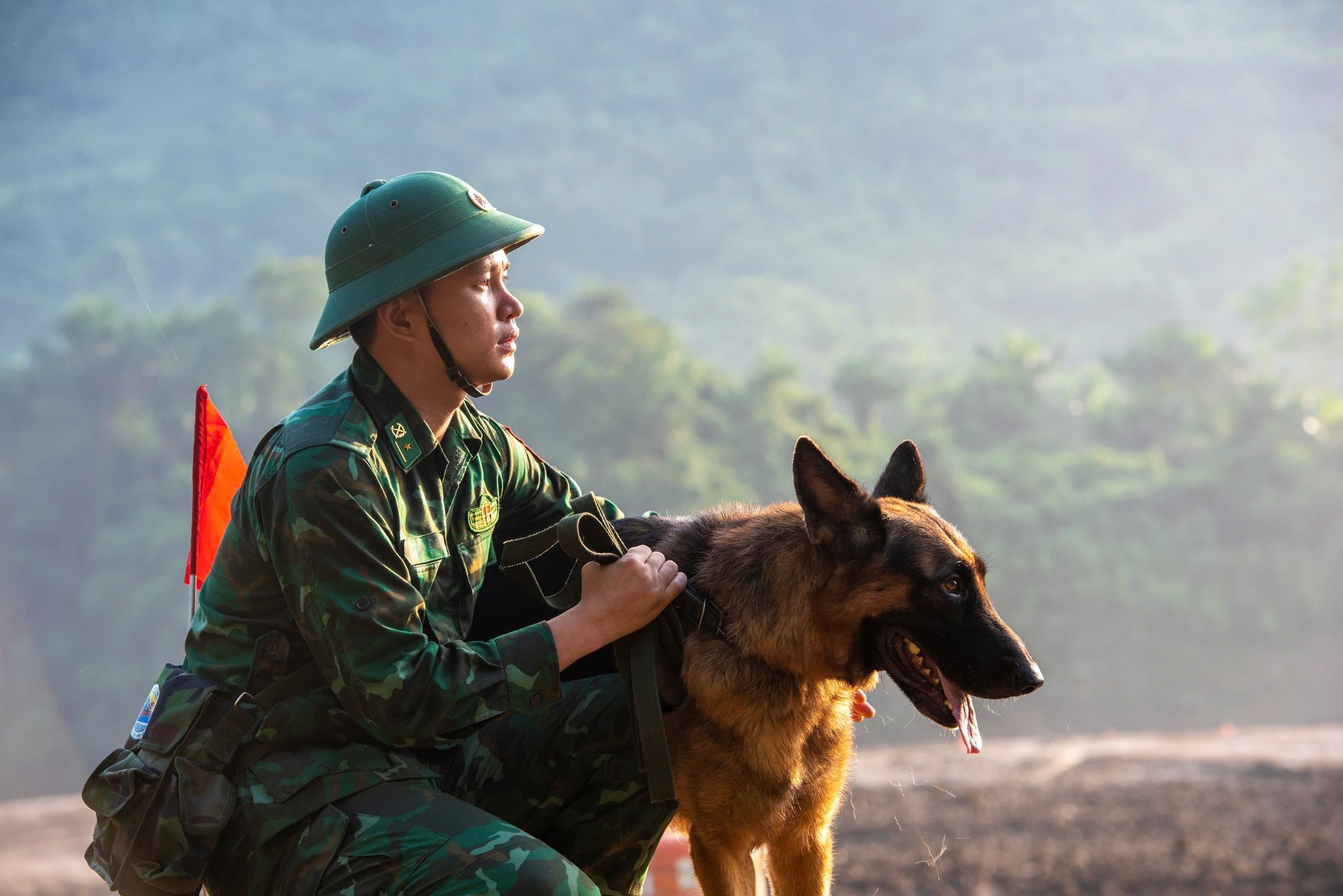 Cảm động những chú quân khuyển Biên phòng tìm kiếm tại Làng Nủ - Ảnh 8.