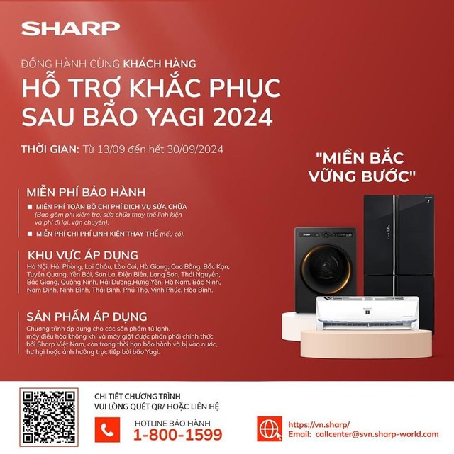 Sharp Việt Nam tích cực đồng hành hỗ trợ người dân bị ảnh hưởng bởi bão lũ - Ảnh 6.