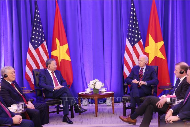 Tổng Bí thư Tô Lâm gặp Tổng thống Joe Biden: Khẳng định quan hệ chiến lược toàn diện - Ảnh 4.