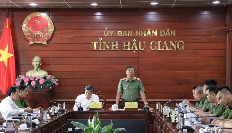 Bộ Công an thanh tra Hậu Giang: Rà soát ngành nghề kinh doanh an ninh , trật tự - Ảnh 1.