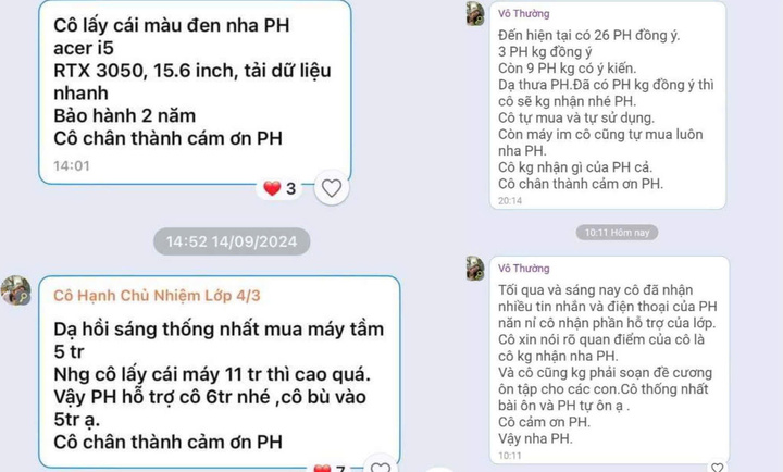 TP.HCM: Tạm ngưng phân lớp cô giáo vận động phụ huynh mua laptop cá nhân- Ảnh 3.