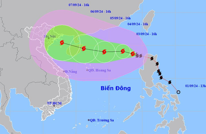 Bão số 3 liên tục tăng cấp, khả năng đổ bộ các tỉnh Bắc Bộ với cường độ rất mạnh- Ảnh 1.