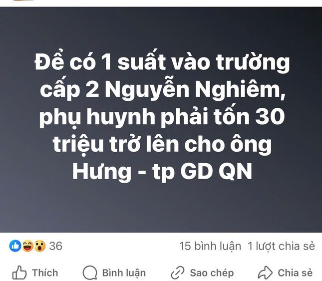 Bị tung tin nhận tiền chạy trường , Trưởng Phòng Giáo dục Nguyễn Văn Hưng yêu cầu điều tra - Ảnh 1.