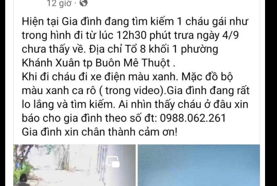 Tìm kiếm nữ sinh cấp 2 mất tích trước ngày khai giảng ở Đắk Lắk - Ảnh 1.