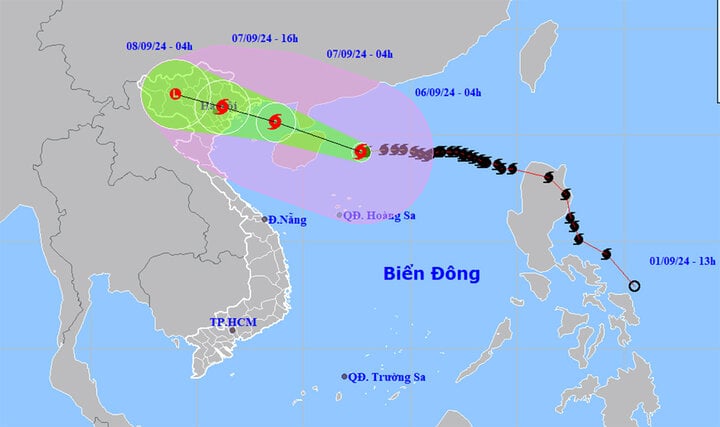 Yagi duy trì cấp siêu bão quần thảo ở Biển Đông, vào vịnh Bắc Bộ mạnh cấp 13-14- Ảnh 1.