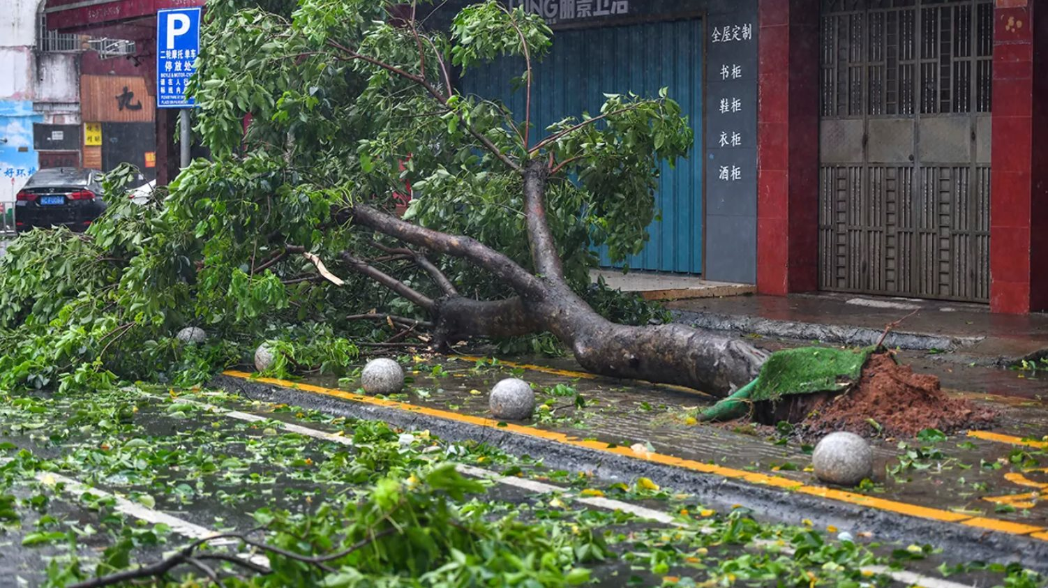 Cận cảnh siêu bão Yagi càn quét Trung Quốc: Đu quay khổng lồ chao đảo - Ảnh 6.