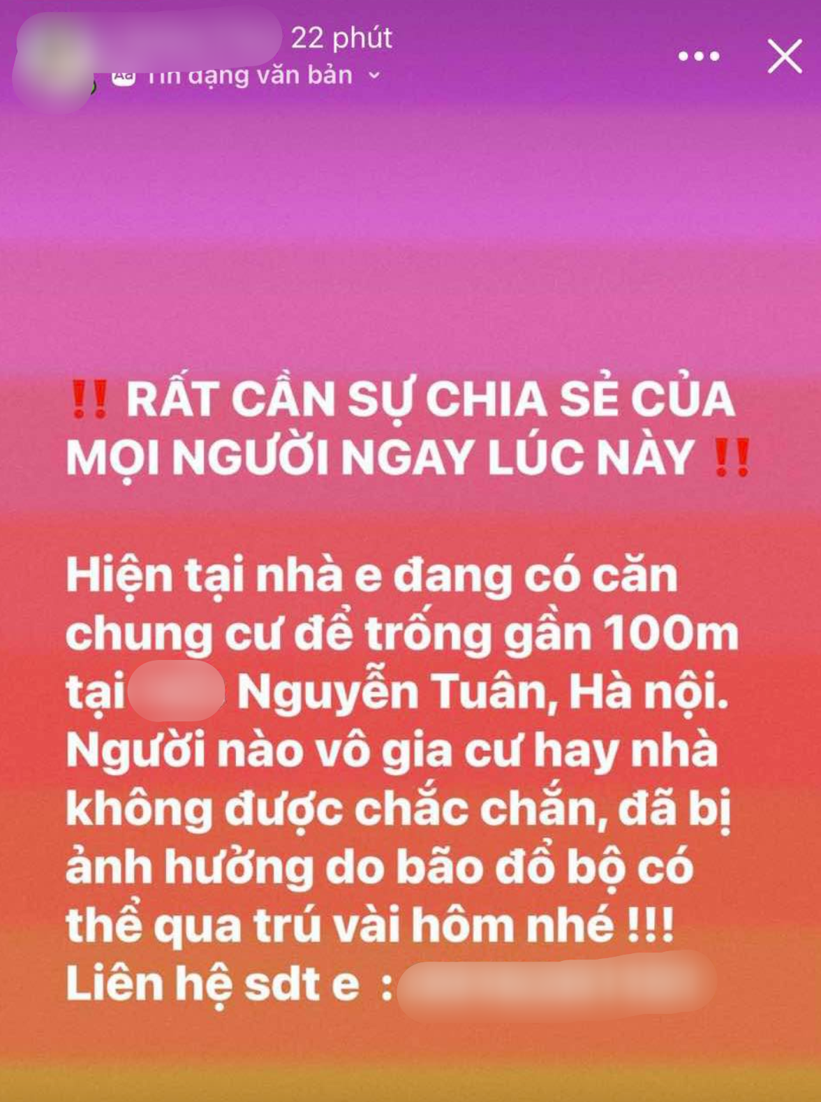 Ngoài trời gió mưa, lòng người ấm áp: Chủ căn chung cư rộng 100m2, mua chưa kịp ở ra thông báo gây sốt- Ảnh 6.