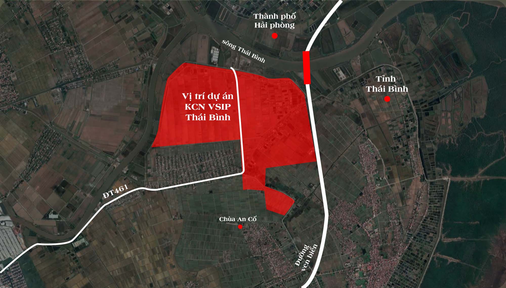 To&agrave;n cảnh khu vực rộng hơn nửa quận Ho&agrave;n Kiếm,  sắp được VSIP đầu tư gần 5.000 tỷ l&agrave;m khu c&ocirc;ng nghiệp ở Th&aacute;i B&igrave;nh- Ảnh 1.