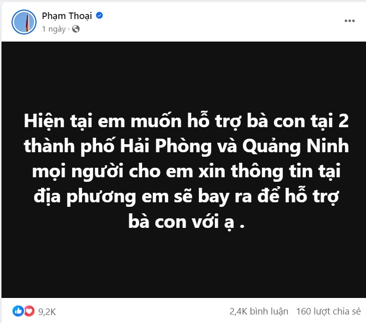 Ph&aacute;t ng&ocirc;n của Phạm Thoại về t&igrave;nh h&igrave;nh mưa b&atilde;o ở miền Bắc g&acirc;y tranh c&atilde;i- Ảnh 5.