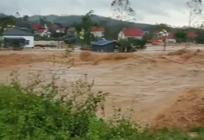 Vỡ đập thủy lợi ở Quảng Ninh , 3 thôn ngập nặng - Ảnh 1.