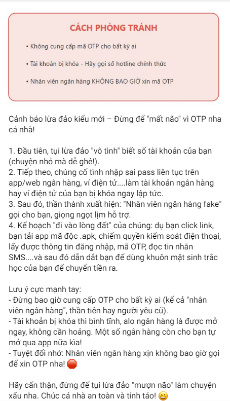 Hiếu PC cảnh b&aacute;o "c&uacute; lừa thế kỷ": Ng&acirc;n h&agrave;ng th&ocirc;ng b&aacute;o kh&oacute;a t&agrave;i khoản, l&agrave;m theo hướng dẫn l&agrave; tiền... bốc hơi - Ảnh 2.