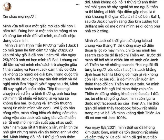 Chuyện chấn động gì đã xảy ra với Jack và Thiên An vào 4 năm trước?- Ảnh 2. Chuyện chấn động gì đã xảy ra với Jack và Thiên An vào 4 năm trước?- Ảnh 2.
