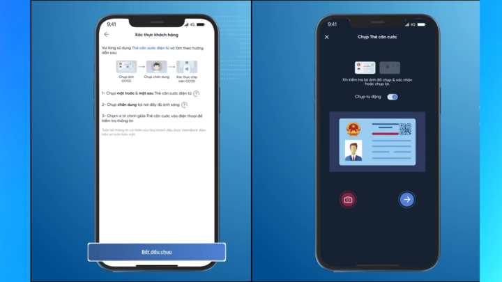 Cách xác thực sinh trắc học ngân hàng Vietcombank, Vietinbank, BIDV, VPBank - Ảnh 4.