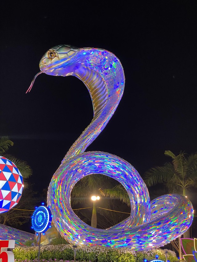 Tỉ muội hổ mang chúa dát vàng tại đường hoa Xuân Ất Tỵ gây ấn tượng mạnh - Ảnh 3.