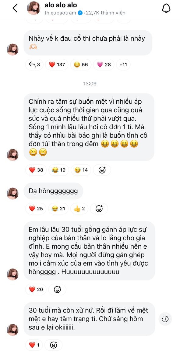 Thiều Bảo Trâm tâm sự tuổi 30, lên tiếng về tình trạng “buồn tình cô đơn tủi thân trong đêm”- Ảnh 2.