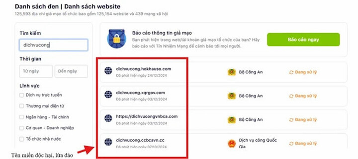 Bộ Công an hướng dẫn tra cứu website lừa đảo qua VNeID - Ảnh 1.