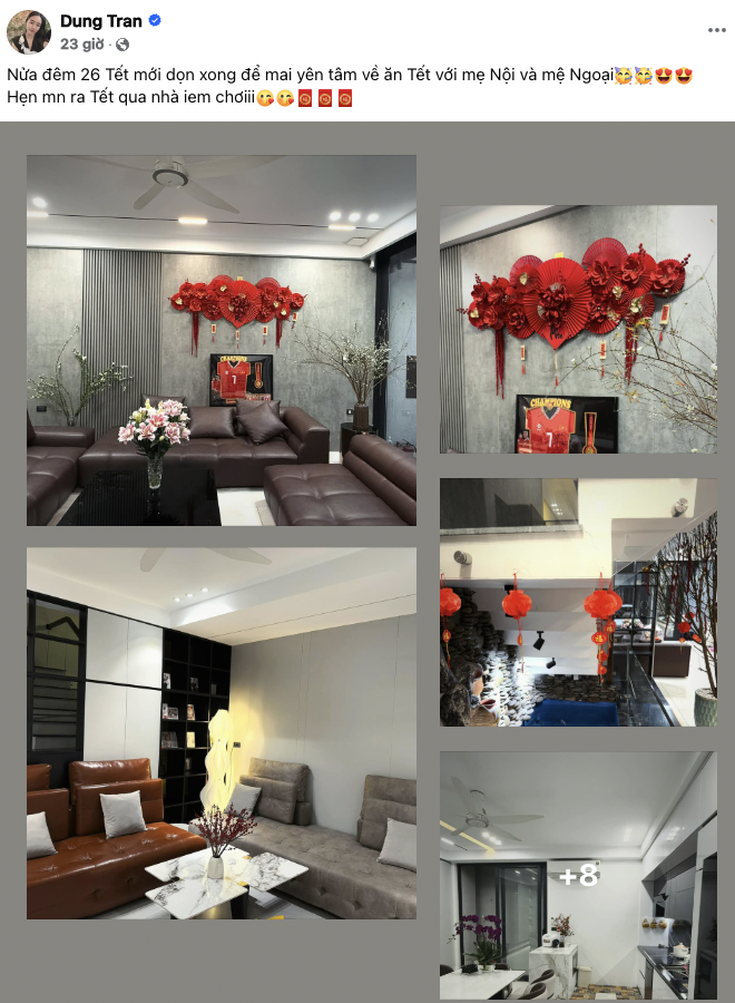 Hội cầu thủ nổi tiếng đ&oacute;n tết: Xu&acirc;n Son "nhập gia tuỳ tục" h&aacute;t karaoke tưng bừng, Văn L&acirc;m c&ugrave;ng vợ bầu decor nh&agrave; cửa - Ảnh 13.