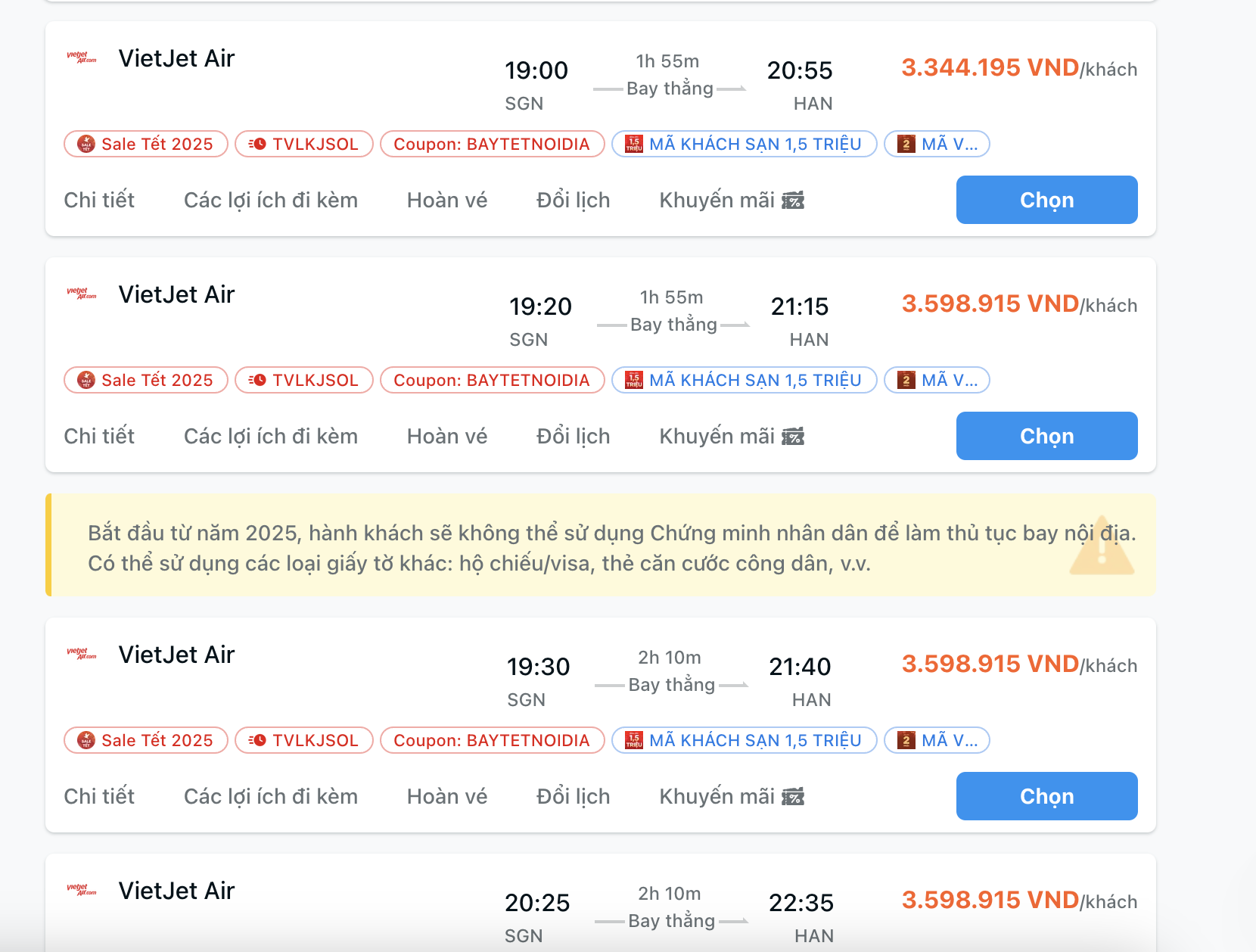 Bất ngờ với gi&aacute; v&eacute; m&aacute;y bay TP HCM - H&agrave; Nội ng&agrave;y 29 Tết v&agrave; đ&ecirc;m giao thừa- Ảnh 3.