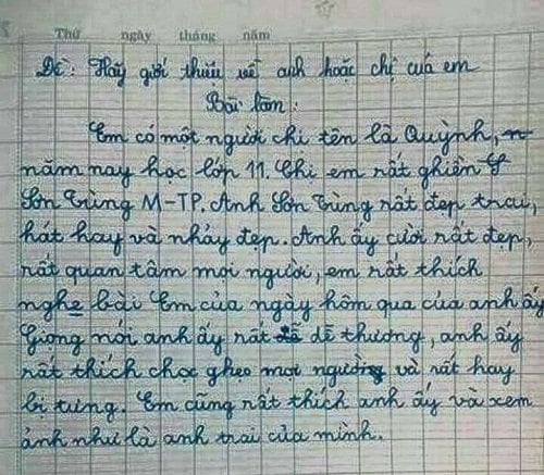 Sơn Tùng M-TP bỗng dưng bị nhắc tên trong 1 bài văn: Đọc mới đầu thấy "phổng mũi" lắm, câu gần cuối cười muốn sang chấn - Ảnh 2.